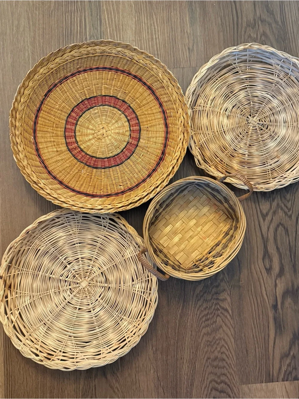 Woven Natural Rattan Decorative Basket Set - Natural